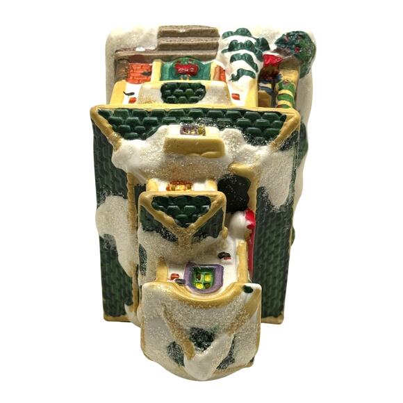 2003 Cobblestone Corners Train Station Christmas Village Light-Up House - Picture 6 of 7